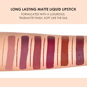 6 matte lipsticks with 6 lip liners