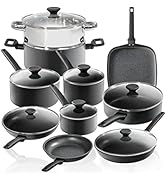 Panelas e frigideiras antiaderentes Frigideira antiaderente conjunto de panelas de indução cozinha de aço inoxidável 