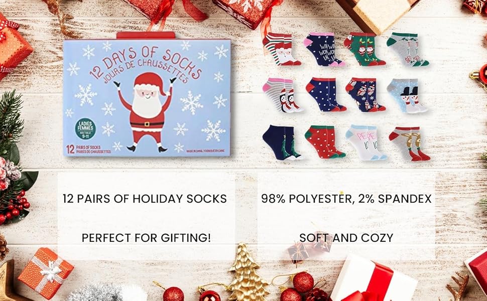 Gertex Ladies Holiday Sock Advent Calendar 2021 Amazon.ca Clothing