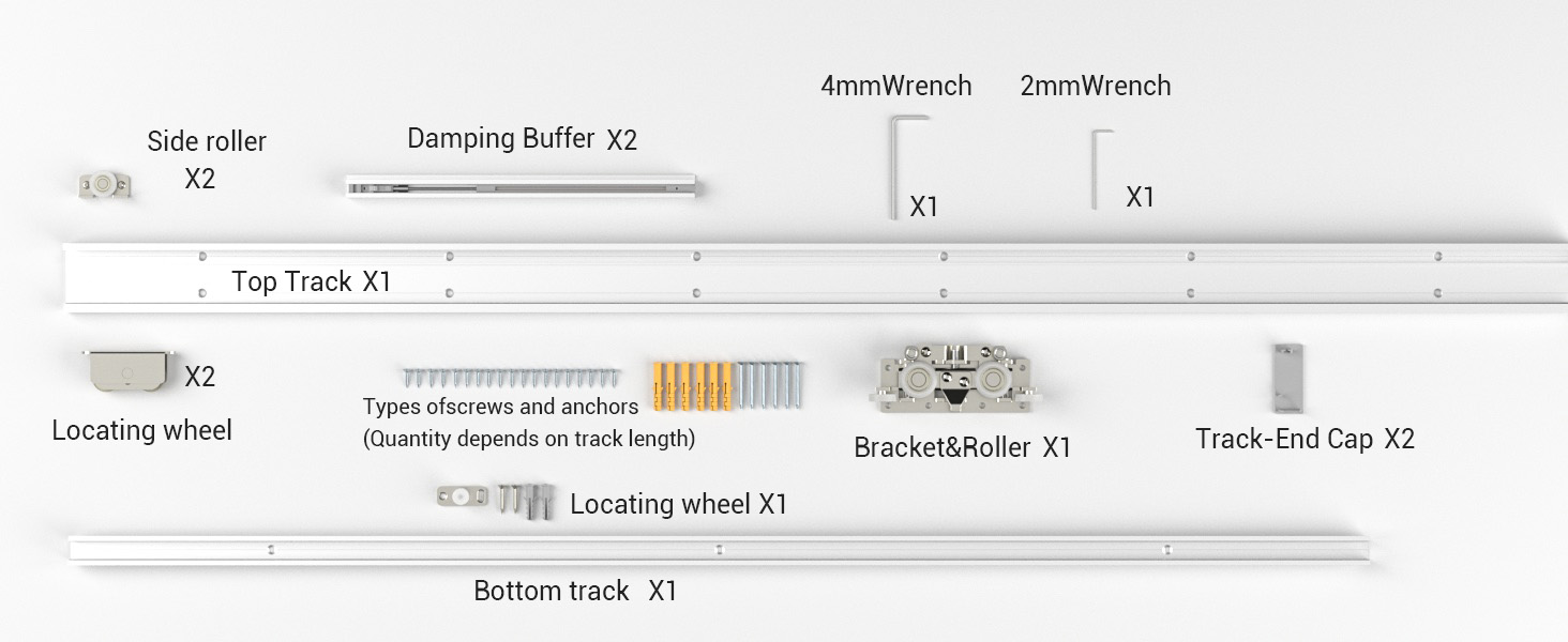 ghost barn door hardware trackless sliding door