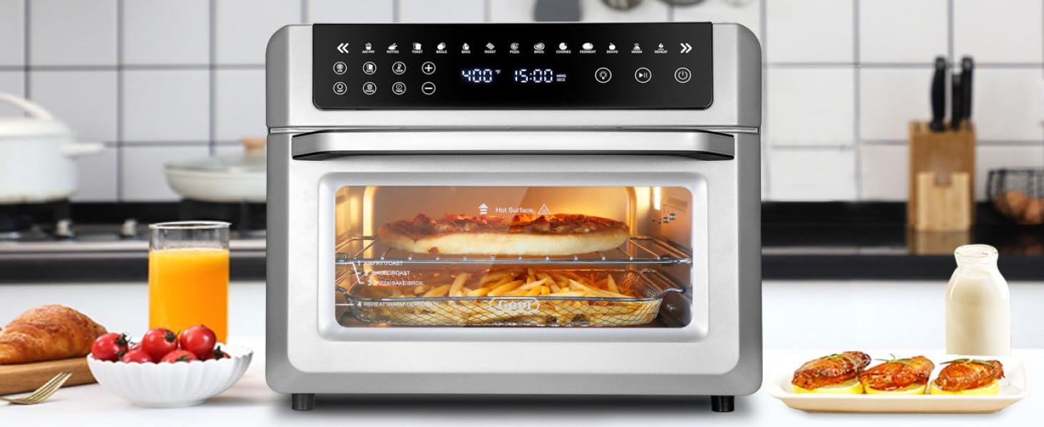 Gevi Air Fryer Toaster Oven Combo, Large Digital LED Screen