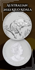 2022 Australian 1 one Kilo Kilogram Koala coin Elizabeth II 30 AUD with certificate of authenticity