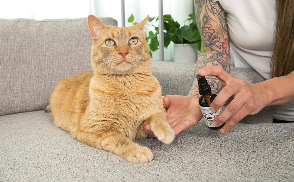 Colloidal Silver Liquid Spray for Pets Natural Healing for Pets Dog