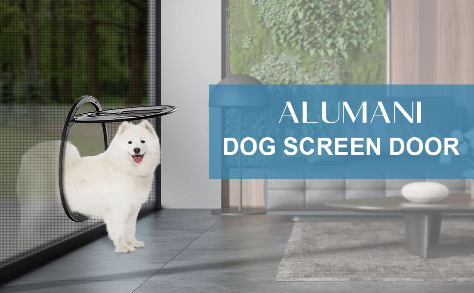 ALUMANI Pet Screen Door, Pet Door for Screen Door Frame Size is 12.5 * 12 Inch