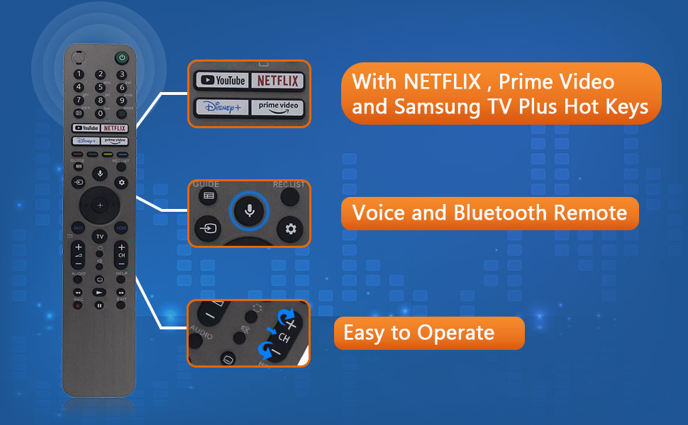 New RMFTX500U Voice Mic Remote Control for Sony Smart UHD