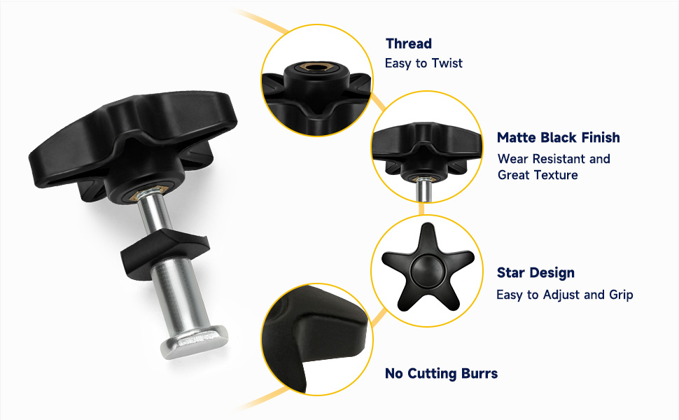 HIAORS Rollator Walker Replacement Knob, Arm Height Adjustment Knob for Rollator