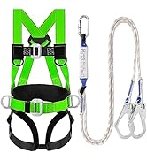TT TRSMIMA Safety Harness Fall Protection Kit - Full Body Roofing harnesses with Shock Absorbing ...