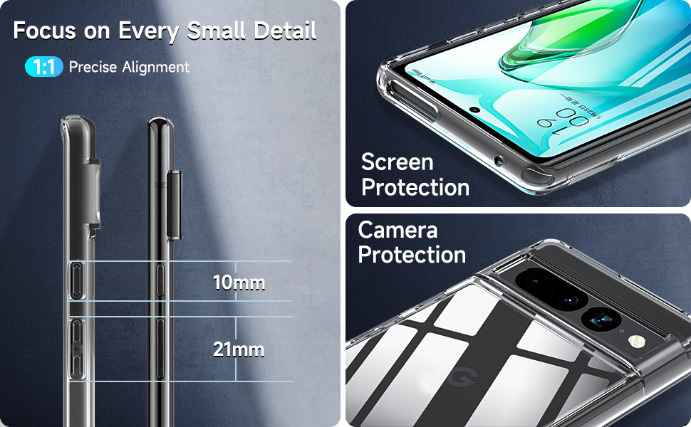 ottpluscase for Google Pixel 7 Pro Case, Pixel 7 Pro Case Transparent