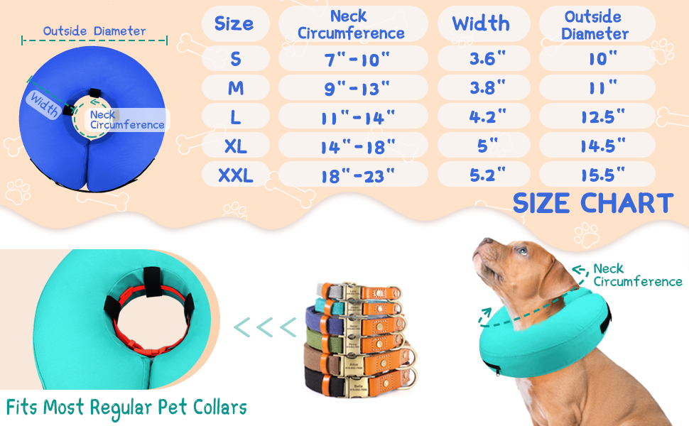 Supet Inflatable Dog Cone Collar Alternative After Surgery