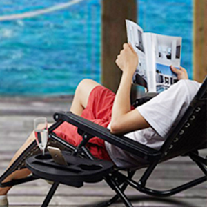 ラフマ　アウトドアチェア ブラック メッシュ　ドリンクホルダー付き ラフマ アウトドアチェア ブラック メッシュ ドリンクホルダー