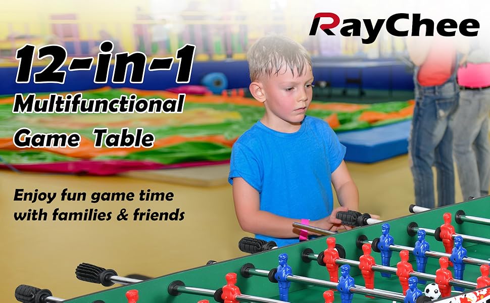 RayChee Multi Game Tables 12in1 Combo Game Table Compact