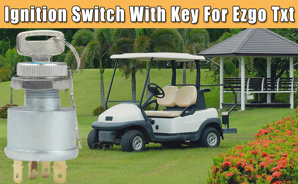 Ezgo Golf Ignition Switch with Key for EZGO TXT, Medalist