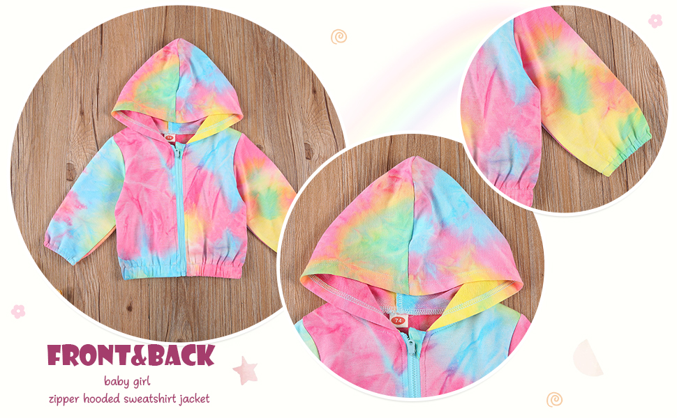 tie dye print hooded jacket