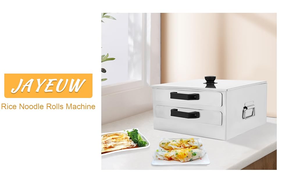 JAYEUW Cantonese Rice Noodles Rolls Machine Rice Roll Maker Rice Roll