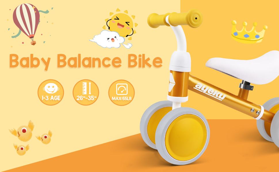 AyeKu Baby Balance Bike, Cool Toys Bike for 1 Years Old