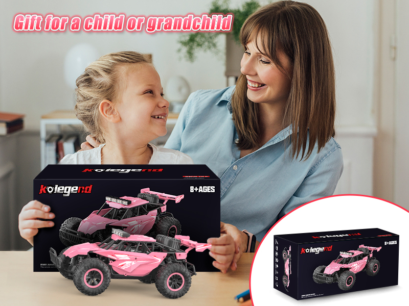 kolegend RC Cars Pink Remote Control Car for Girls 50+min 2