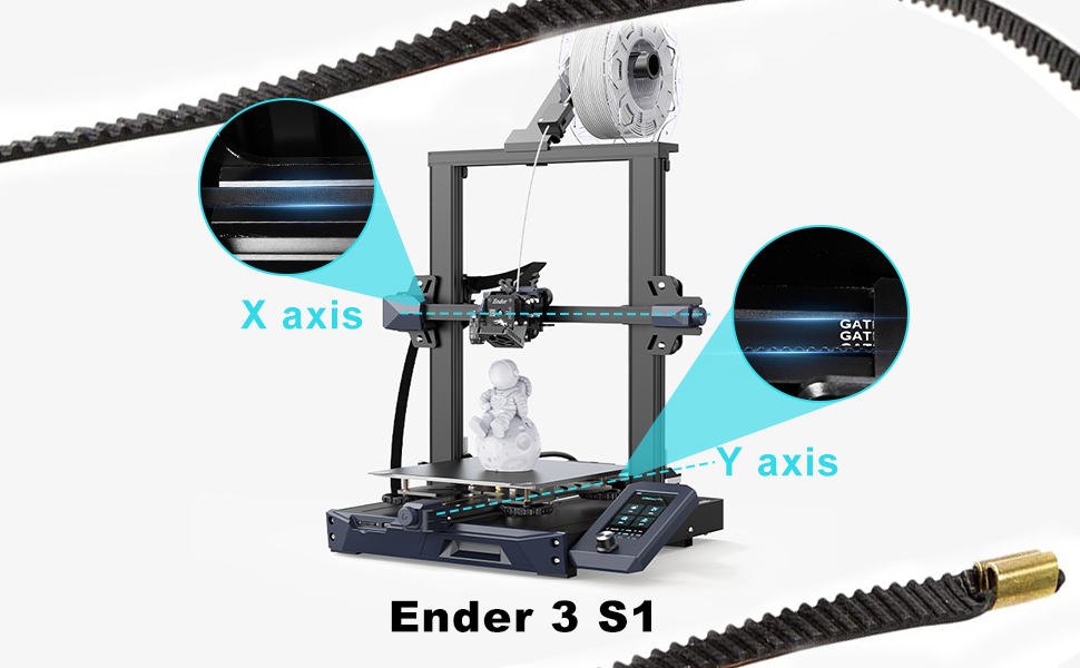 Creality Ender 3 S1 X+Y Timing Belts Kit X-axis Synchronous Belt and Y-axis Synchronous Belt kit for Creality Ender 3 S1,Ender 3 S1 Pro 3D Printer Accessories Parts 16 Belt for Ender3 S1