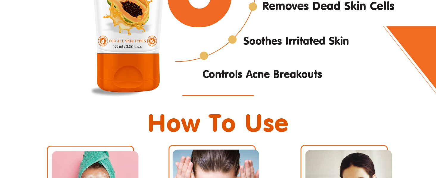 neem face wash dry skin, natural papaya face wash neem, papaya face wash