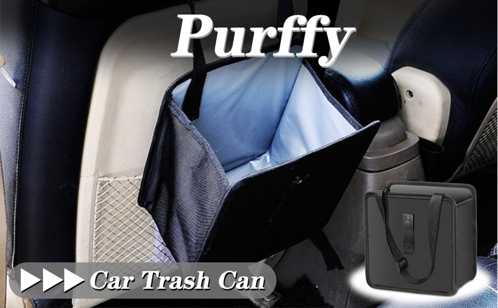Car Trash Can, Hanging Waterproof Car Garbage Can, Foldable Car Trash