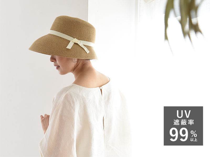 ♡まま♡celford リボン付きつば広ブレードハット ♡まま様専用♡celford リボン付きつば広ブレードハット