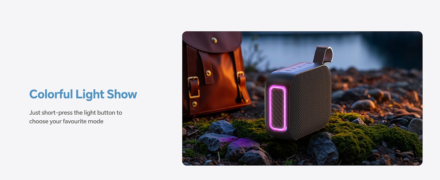 colorful LED light mini speaker