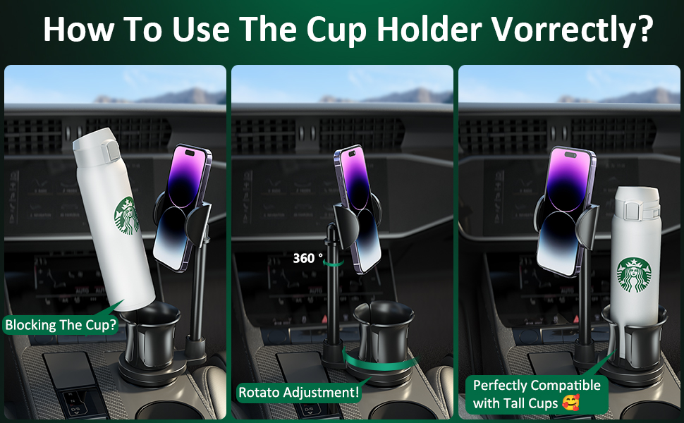 Car Cup Holder Phone Mount Universal Auto Cell Phone Stand