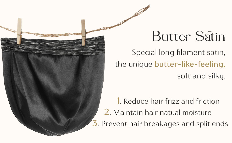 silk satin bonnet for curly hair