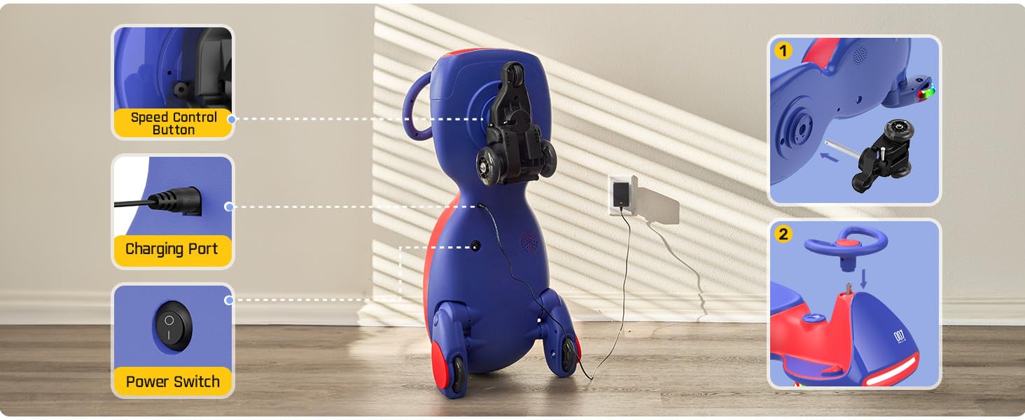 wiggle car ride on toy electric