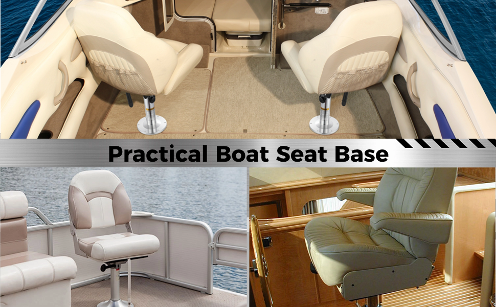 yeesport Aluminum Alloy Boat Seat Pedestal, Boat Chair Base