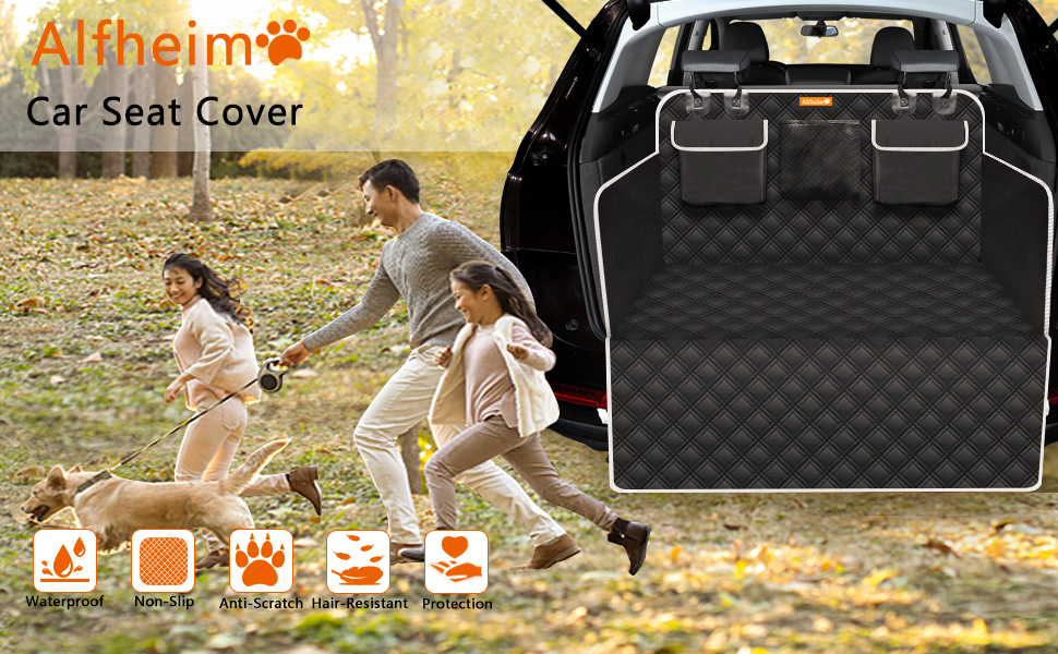 Alfheim Car Boot Liner Protector, Durable Waterproof and Tearproof, Dog