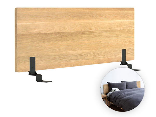 無印良品　木製ベッドフレーム シングル　オーク　脚付　ヘッドボード付　(左) 木製ベッドフレーム用ヘッドボード・シングル | 無印良品