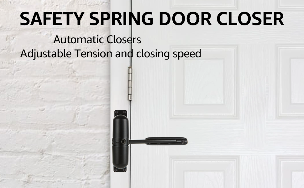 ELECDON Safety Spring Door Closers, Adjustable Closing Door Hinge
