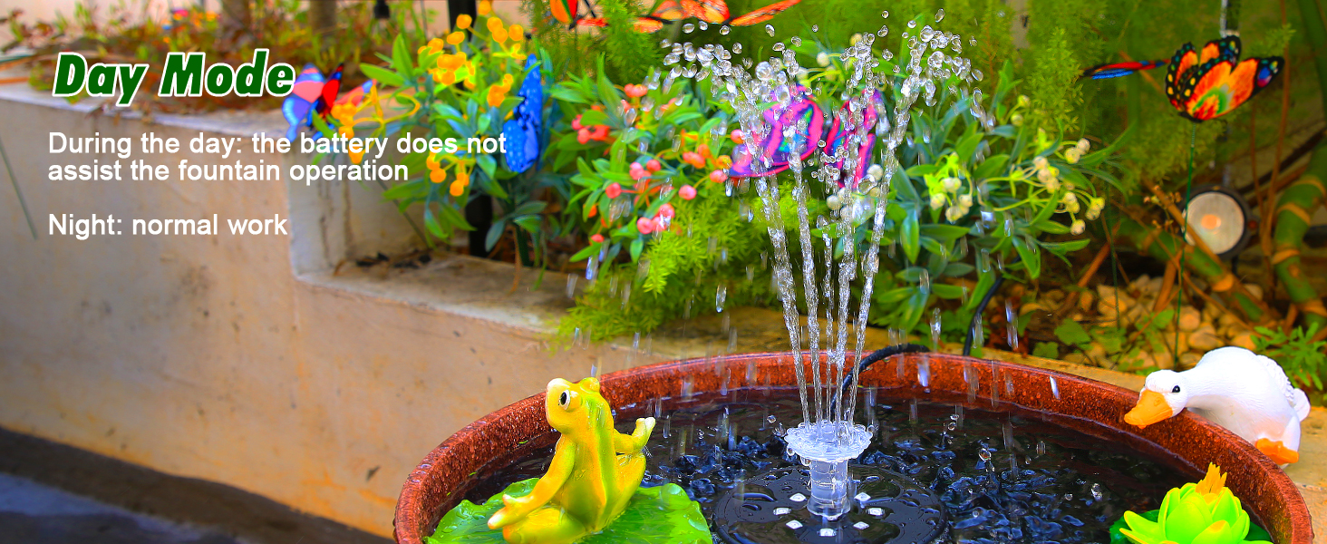 solar fountain bird bath