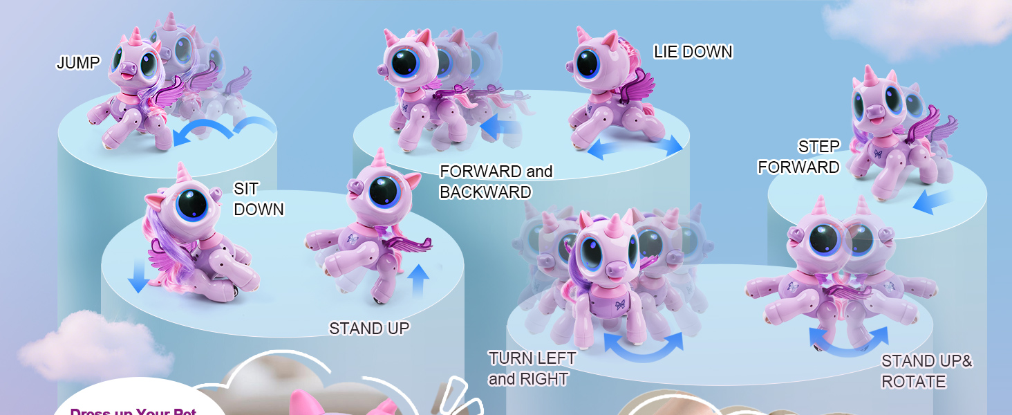remote control unicorn toy stem toys 4 year old girl birthday gifts kids toys girls age 4-6