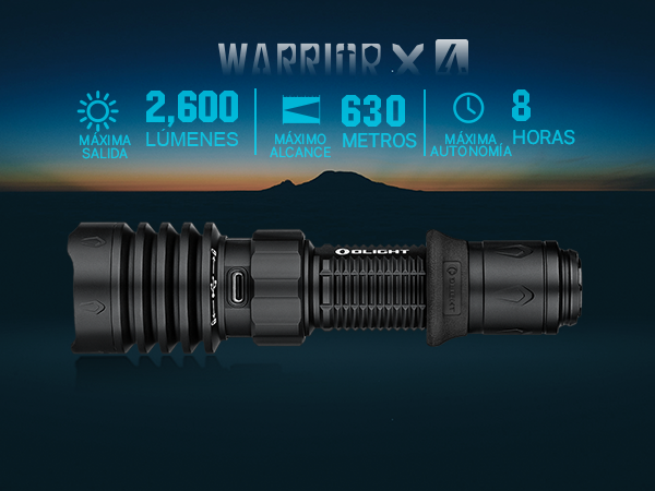 OLIGHT Warrior X 4 Rechargeable Tactical Flashlight, 2600