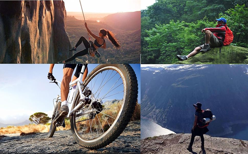 Cycling, running, rock climbing, traveling, outdoor photography....