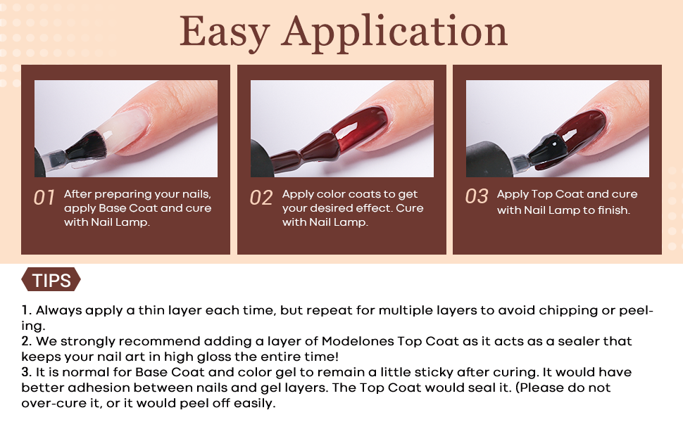 easy application gel nail polish set