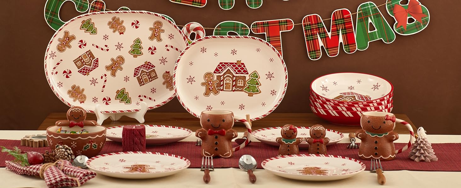 gingerbread man dinnerware