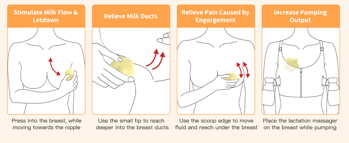 Breastfeeding Massager Soft Breast Massager breastfeeding moms Massager lactancia masajeador