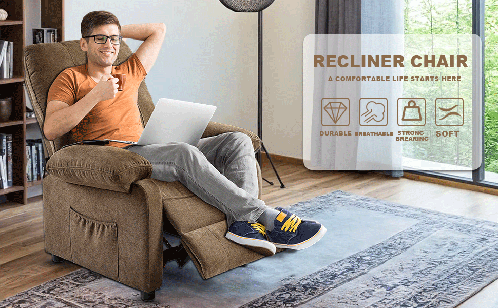 Recliner Chair Massage Rocker with Heated, Lazy Boy