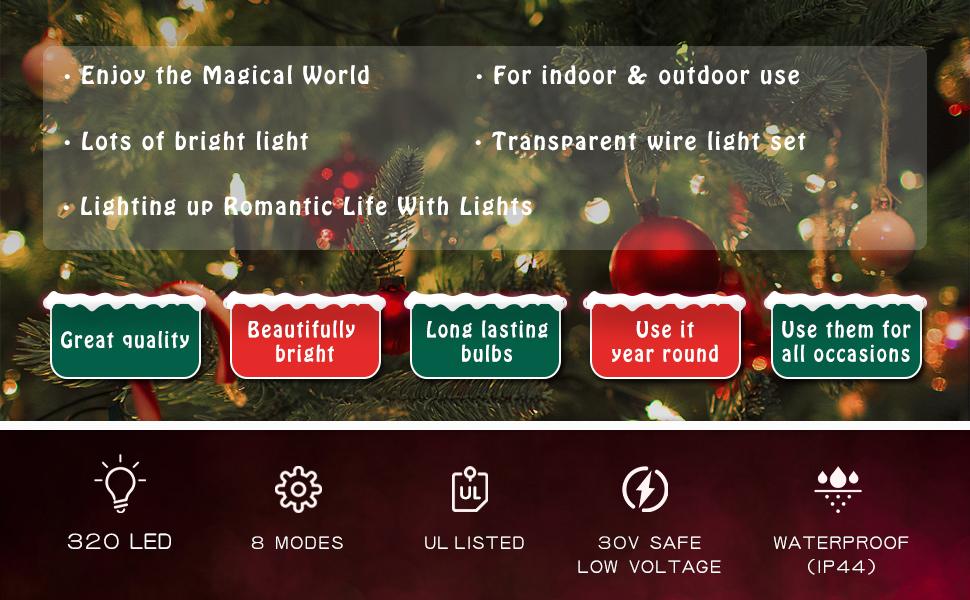 Purple string lights