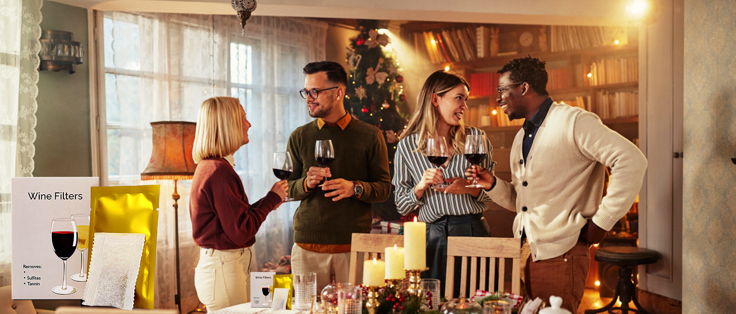 WeThinkeer Wine Filter, 12 Pack Wine Filters for Histamines