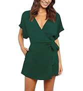 Amazon.com: AIMCOO Women's Summer Deep V-Neck Floral Print