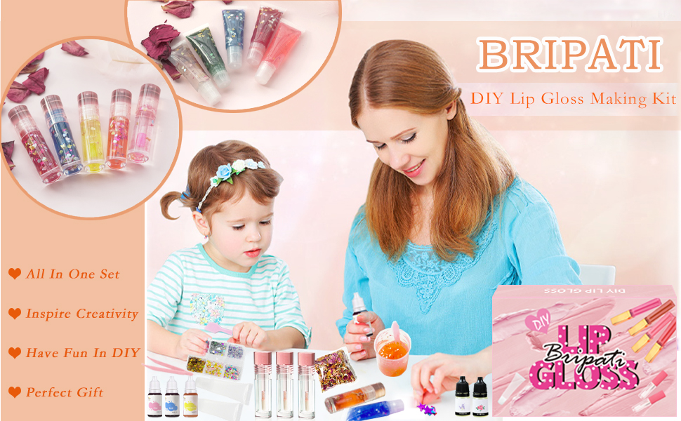 BRIPATI DIY Lip Gloss Making Kit Lip Gloss Supplies to