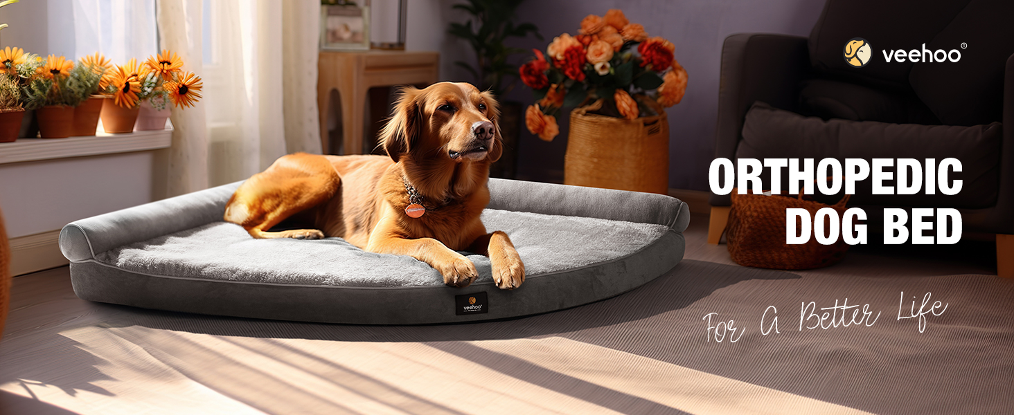Veehoo Dog Bed for Medium Dogs Orthopedic Dog Bed with