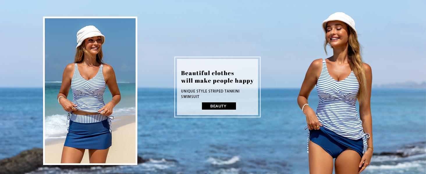 Beachsissi Tankini Swimsuit for Women Tummy Control Tankini