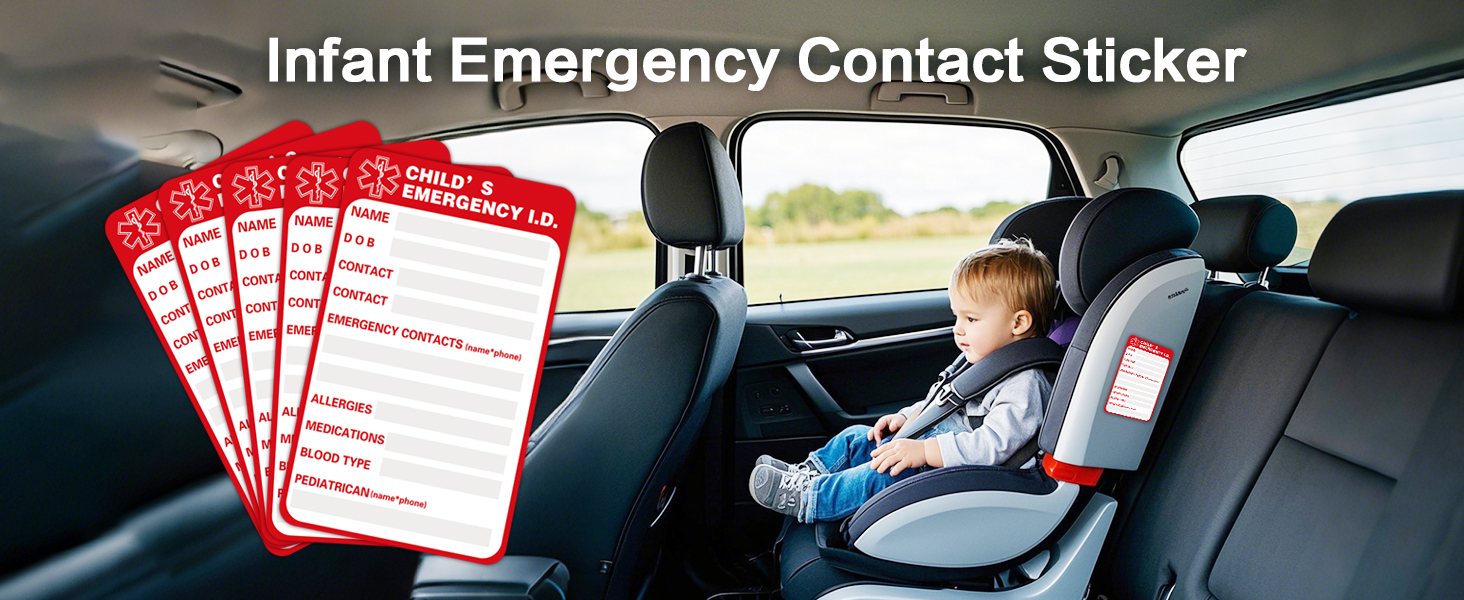 Car medical information sticker