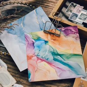 Scrapbooking Accessories Marble Pattern Bronzing Scrapbooking Cardstock Paper Pads Scrapbooking Supplies for Decorative Card 24 Sheets 6" x 6" (Marble) 19 colorful