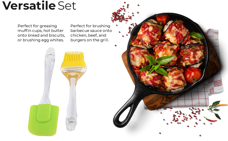 Stainless Steel Spatula and Pastry Brush, SPN-RECPP