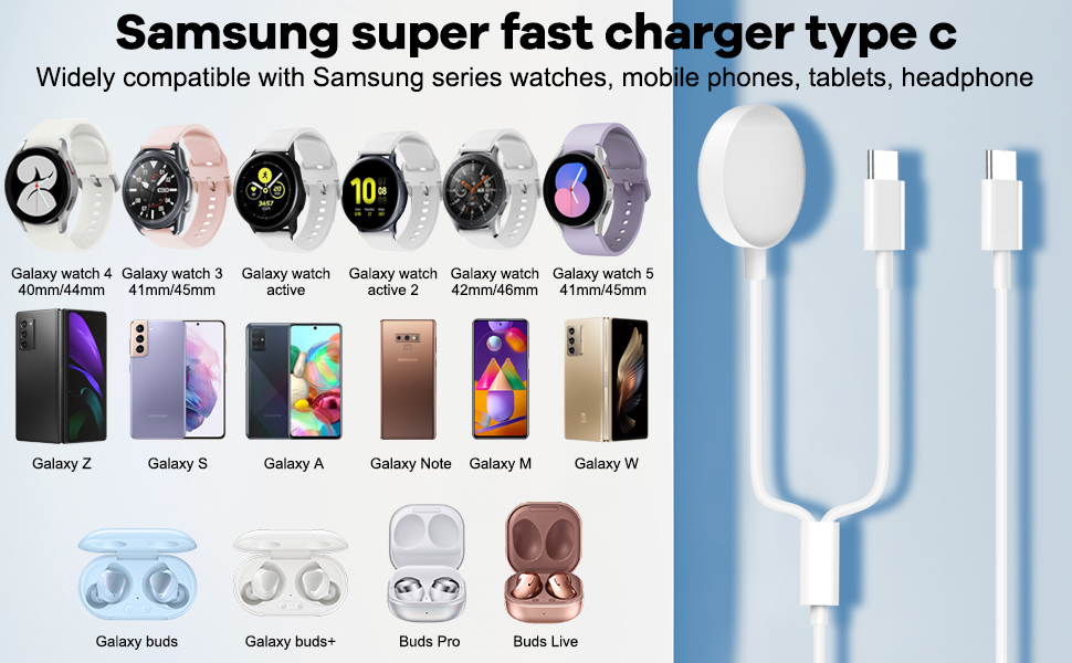 25W USB C Charger, 2 in 1 Watch Charger Compatible for